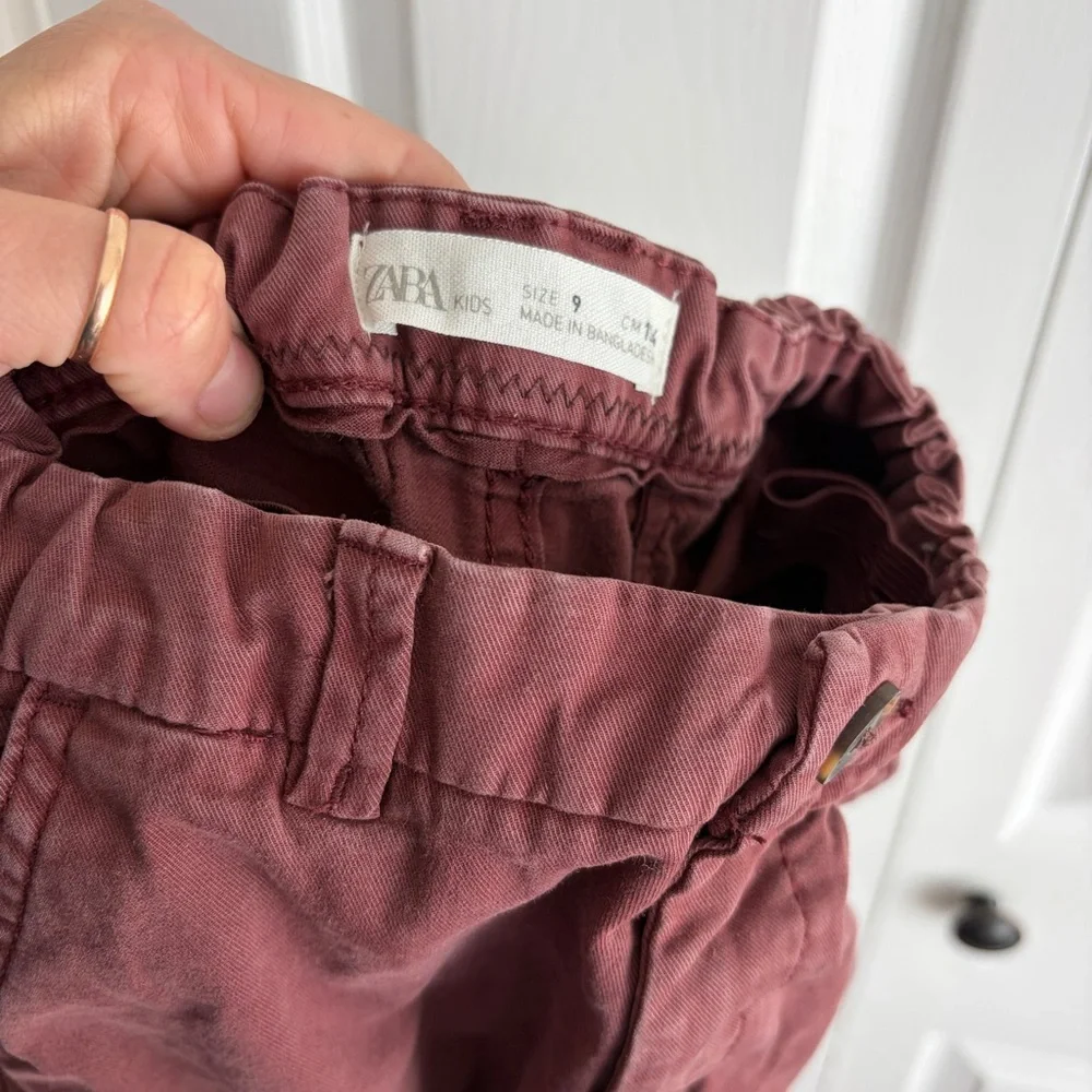 Zara Kids size 9 Burgundy Slim Chino Pants